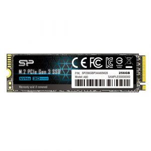 Silicon Power P34A60 256GB M.2 2280 PCIe Gen3 x4 TLC NVMe SSD SP256GBP34A60M28