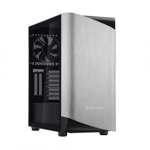 Silverstone SETA A1 Mid-Tower ATX Computer Case SST-SEA1SB-G (Silver on black, tempered glass)