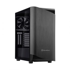 Silverstone SETA A1 Mid-Tower ATX Computer Case SST-SEA1TB-G (Titanium on black, tempered glass)