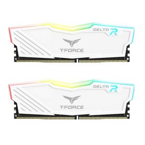 Team Group DELTA RGB 16GB (2X8GB) 3600 MHz White Memory TF4D416G3600HC18JDC01