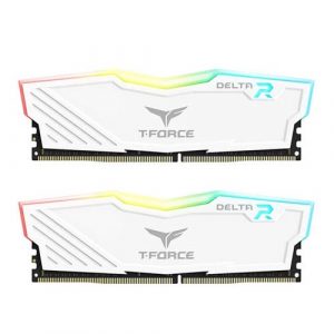 TeamGroup T-Force Delta RGB 32GB (16GBx2) DDR4 3200MHz (White) Memory TF4D432G3200HC16FDC01