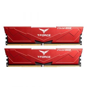 TeamGroup T-Force Vulcan 32GB (16GBx2) DDR5 5200MHz (Red) Memory FLRD532G5200HC40CDC01
