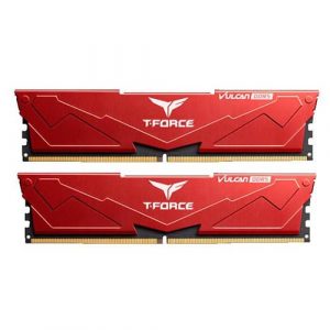 TeamGroup T-Force Vulcan 64GB (32GBx2) DDR5 5200MHz Desktop RAM (Red) FLRD564G5200HC40CDC01