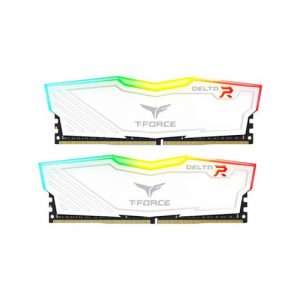 Teamgroup T-Force Delta RGB 16GB (8GBx2) DDR4 3200MHz Desktop Ram White TF4D416G3200HC16FDC01