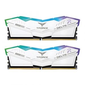 TeamGroup T-Force Delta RGB 32GB (16GBx2) DDR5 6000MHz Memory (White) FF4D532G6000HC38ADC01