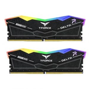 Teamgroup T-Force Delta RGB 64GB (32GBx2) DDR5 6000MHz Memory (Black) FF3D564G6000HC38ADC01