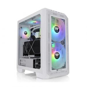 Thermaltake View 300 MX Snow ARGB (E-ATX) Mid Tower Cabinet (White) CA-1P6-00M6WN-00