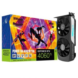 ZOTAC GAMING GeForce RTX 4060 Ti 8GB Twin Edge OC Graphic Card SPIDER-MAN : Across the Spider-Verse Bundle ZT-D40610H-10SMP