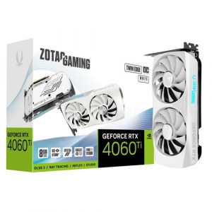 ZOTAC GAMING GeForce RTX 4060 Ti 8GB Twin Edge OC White Edition Graphic Card ZT-D40610Q-10M