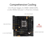 ASUS TUF GAMING B650M-PLUS AMD Ryzen B650 AM5 Micro-ATX Motherboard