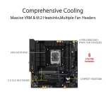 ASUS TUF GAMING B760M-PLUS WIFI D4 Intel B760 LGA 1700 mATX Motherboard