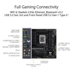 ASUS TUF GAMING B760M-PLUS WIFI D4 Intel B760 LGA 1700 mATX Motherboard