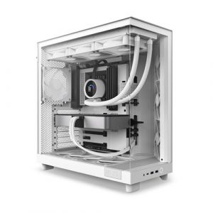 NZXT H5 Flow Compact Mid-Tower Airflow Case (White) (CC-H51FW-01)