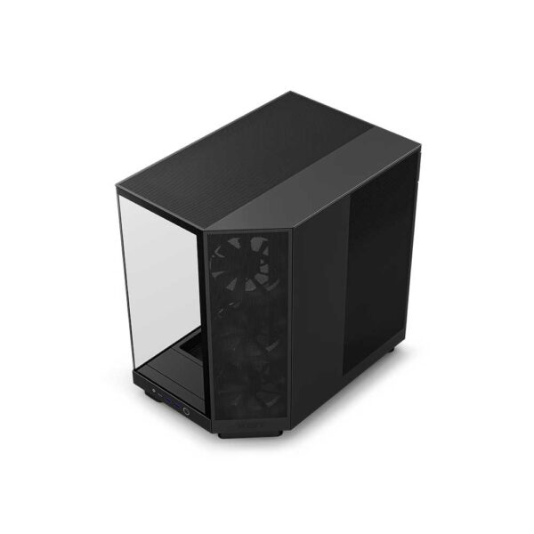 NZXT H6 Flow RGB Mid-Tower Airflow Case with 3 RGB Fans, Panoramic Glass  Panels, Cable Management - Black