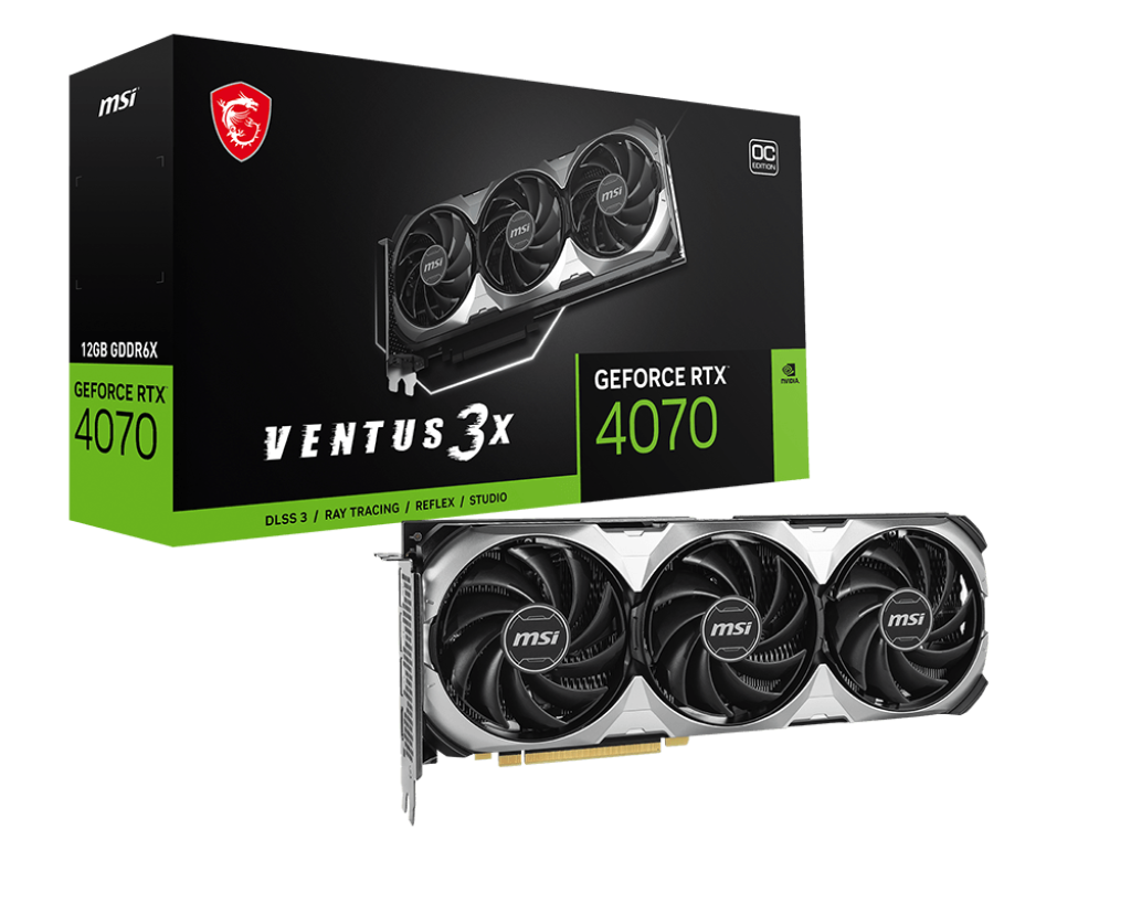 MSI GeForce RTX 4070 VENTUS 3X E 12G OC Graphic Card