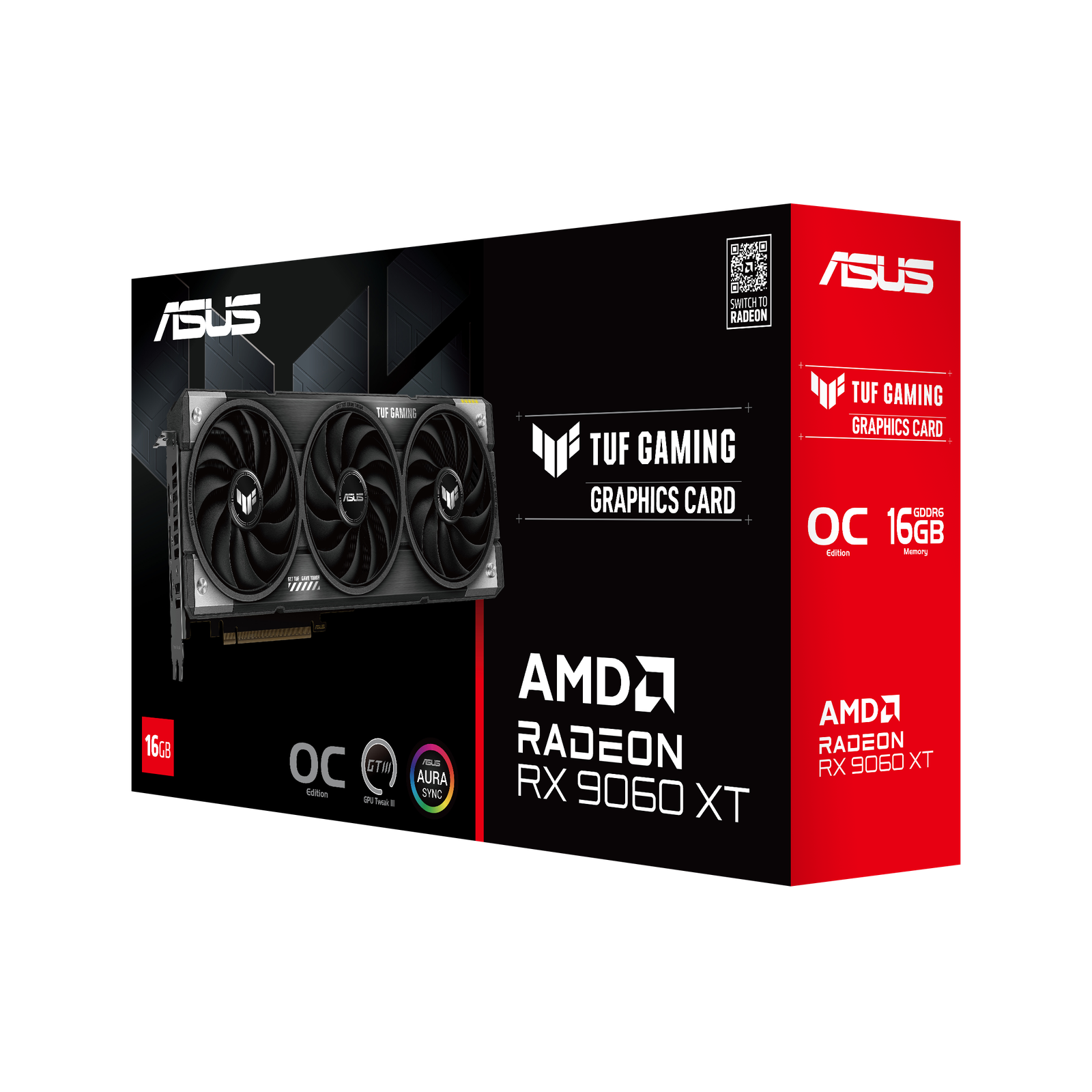 ASUS TUF Gaming Radeon RX 9060 XT 16GB GDDR6 OC Edition Graphic Card TUF-RX9060XT-O16G-GAMING