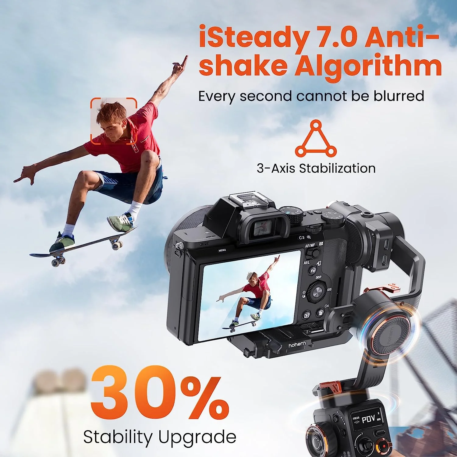 Hohem MT2 – 4-in-1 Gimbal for Camera, Pocket Camera, Action Camera and Smart Phone
