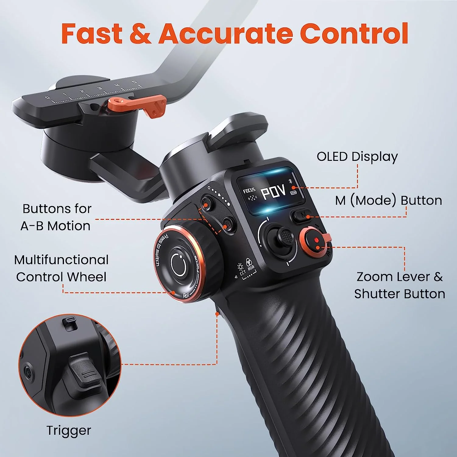 Hohem MT2 – 4-in-1 Gimbal for Camera, Pocket Camera, Action Camera and Smart Phone