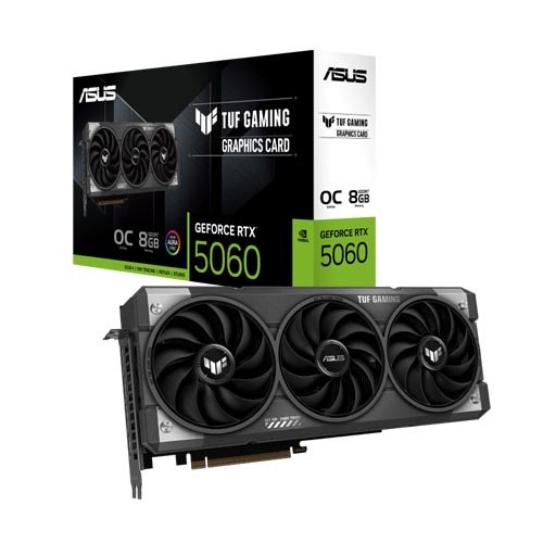 ASUS TUF Gaming GeForce RTX 5060 8GB GDDR7 OC Edition Graphic Card TUF-RTX5060-O8G-GAMING