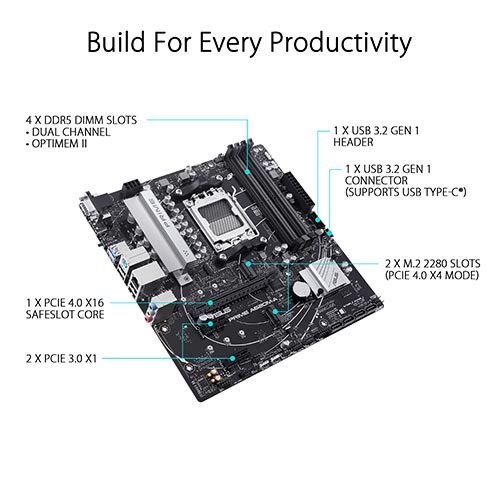 ASUS PRIME A620M-A AM5 A620 Motherboard