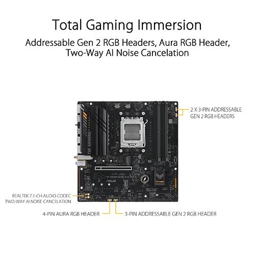 ASUS TUF Gaming A620M-PLUS WIFI AM5 A620 Motherboard