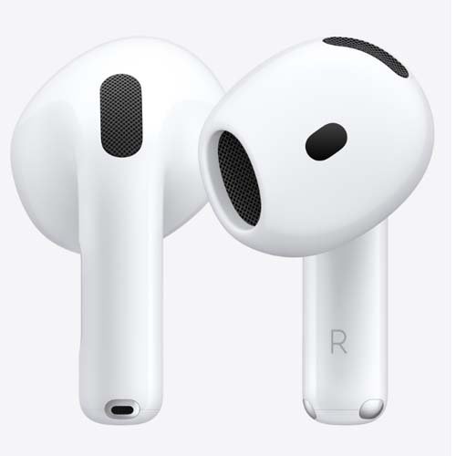 Apple AirPods 4 Wireless Earbuds, Personalised Spatial Audio, Sweat and Water Resistant Bluetooth (White, True Wireless)