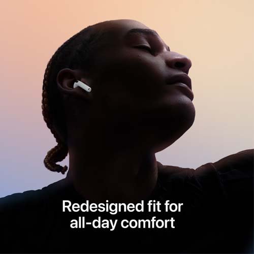 Apple AirPods 4 Wireless Earbuds, Personalised Spatial Audio, Sweat and Water Resistant Bluetooth (White, True Wireless)