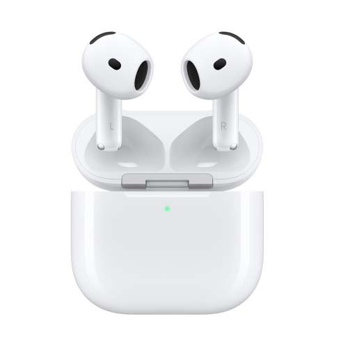 Apple AirPods 4 Wireless Earbuds, Personalised Spatial Audio, Sweat and Water Resistant Bluetooth (White, True Wireless)