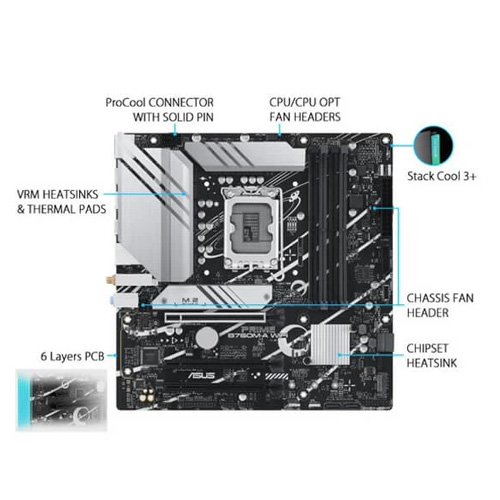 Asus Prime B760M-A WIFI DDR5 B760 Motherboard