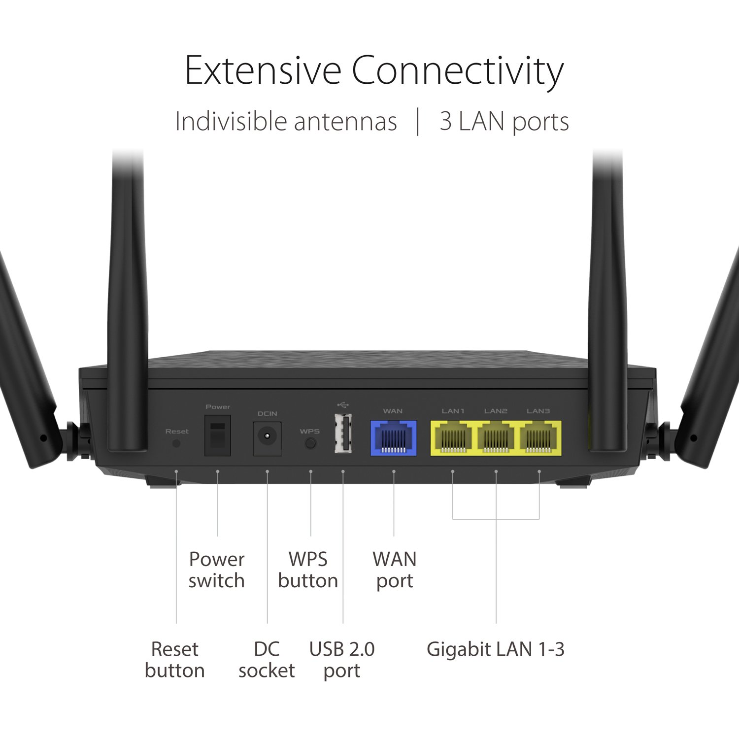 ASUS RT-AX53U (AX1800) Dual Band WiFi 6 Extendable Router