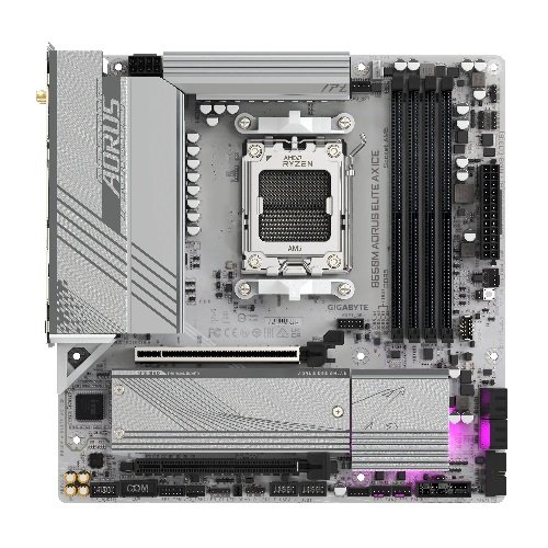 Gigabyte B650M AORUS ELITE AX ICE AM5 Micro ATX Motherboard
