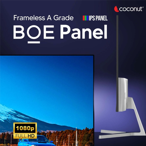 Coconut 24HDA 24 inch LED Frameless Ultra slim HD Monitor, 75Hz Refresh Rate, 1080p