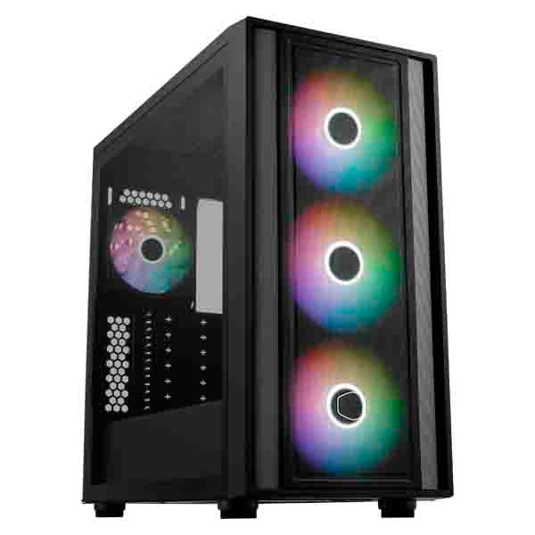 Cooler Master MasterBox 600 ARGB (E-ATX) Mid Tower Cabinet (Black) MB600-KGNN-S00