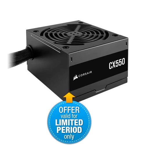 Corsair CX SERIES CX550 550 Watt 80 Plus Bronze Power Supply CP-9020277-IN