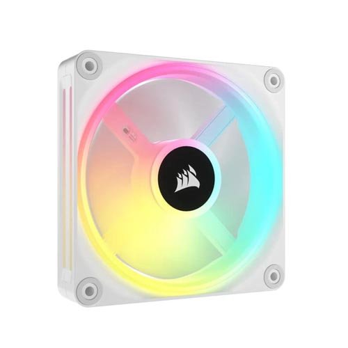 Corsair ICUE Link QX120 RGB White 120mm PWM Cabinet Fan Expansion Kit (Single Pack) CO-9051005-WW