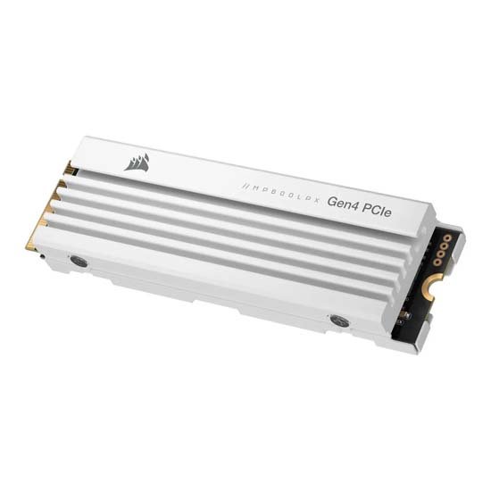 Corsair MP600 PRO LPX 1TB PCIe Gen4 x4 NVMe White SSD – PS5* Compatible  CSSD-F1000GBMP600PLPW