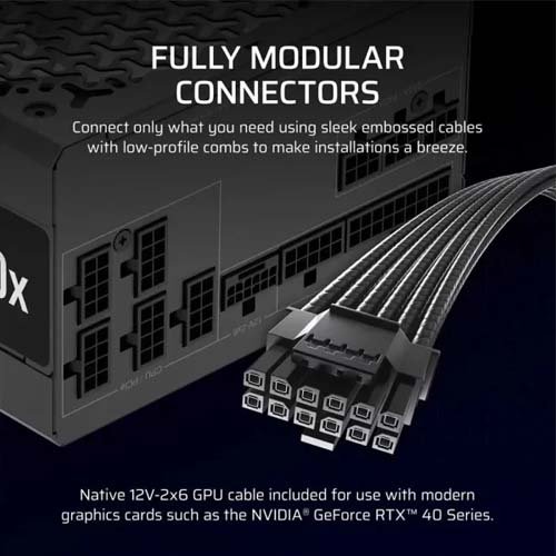 Corsair RM850X 850W ATX 3.1 compliant PCIe 5.1 Fully Modular Power Supply CP-9020270-IN