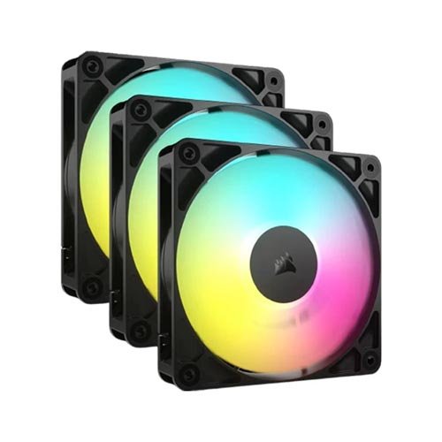 Corsair RS120 ARGB 120 PWM Cabinet Fan – Black (Triple Pack) CO-9050181-WW