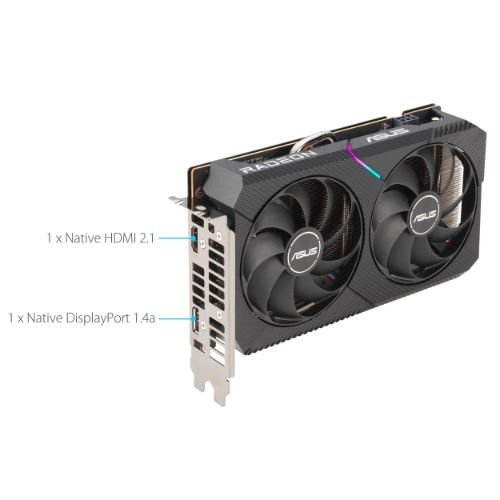 ASUS Dual Radeon RX 6500 XT OC V2 Edition 4GB GDDR6 Graphic Card DUAL-RX6500XT-O4G-V2