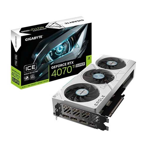 GeForce RTX 4070 Ti SUPER EAGLE OC ICE 16G Graphic Card GV-N407TSEAGLEOC ICE-16GD