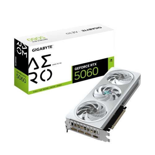Gigabyte GeForce RTX 5060 Aero OC 8GB GDDR7 Graphic Card GV-N5060AERO OC-8GD