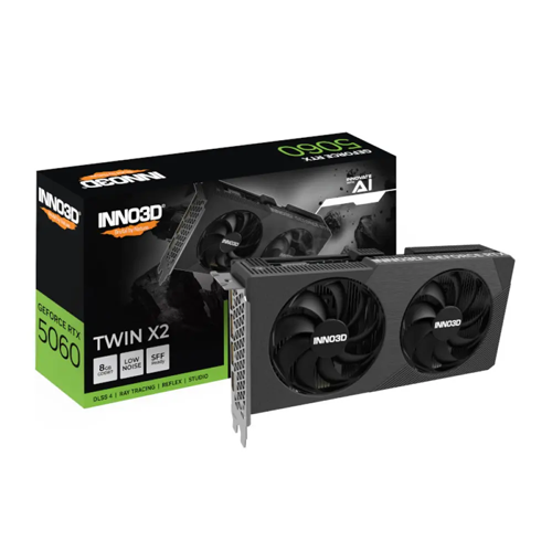 INNO3D RTX 5060 Twin X2 8GB GDDR7 Graphics Card N50602-08D7-195071N