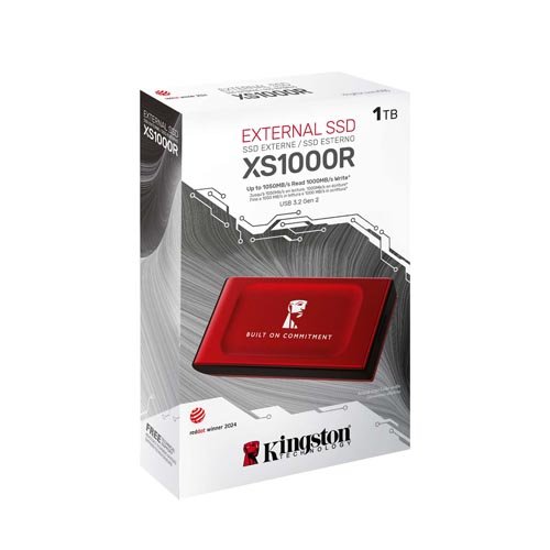 Kingston 1TB XS1000 USB-A 3.2 Gen 2 External SSD SXS1000R/1000GA