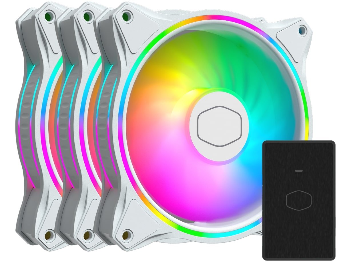 Cooler Master MasterFan MF120 Halo White Edition ARGB Cabinet Fan (Triple Pack) MFL-B2DW-183PA-R1