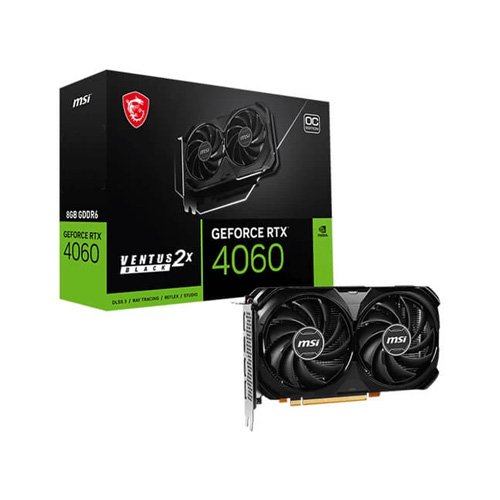 MSI GeForce RTX 4060 VENTUS 2X 8G OC Gaming Graphic Card RTX-4060-VENTUS-2X-BLACK-8G-OC