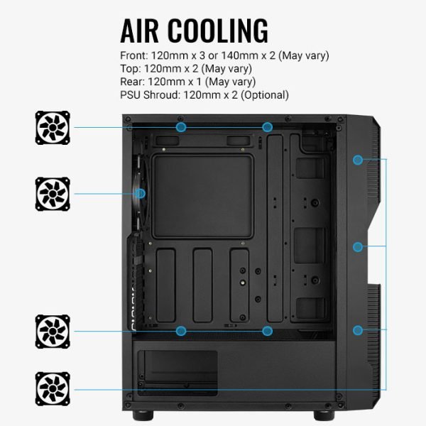 Aerocool Menace Saturn FRGB Mid Tower Cabinet