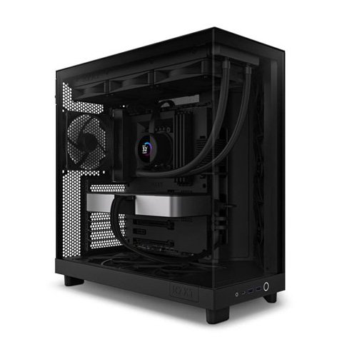 NZXT H6 Flow Compact Dual-Chamber Mid-Tower Airflow Case Black CC-H61FB-01