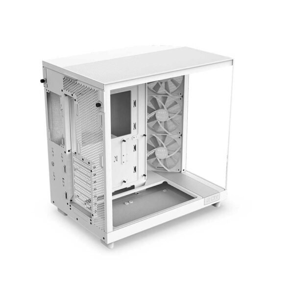 NZXT H6 Flow Compact Dual-Chamber Mid-Tower Airflow Case White CC-H61FW-01