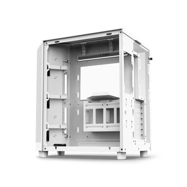 NZXT H6 Flow Compact Dual-Chamber Mid-Tower Airflow Case White CC-H61FW-01