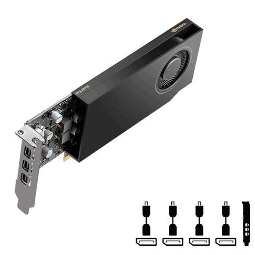 PNY Nvidia Quadro RTX A1000 8GB GDDR6 low profile Graphics Card VCNRTXA1000-SB